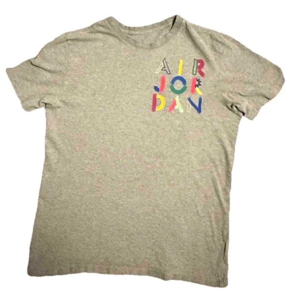 Nike Air Jordan Men Jumpman The‎ Cradle Graffiti Abstract Colorful T-Shirt M